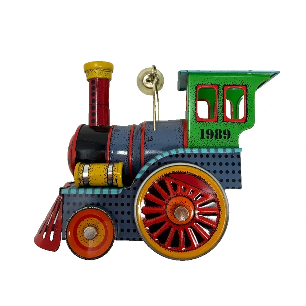Hallmark 1989 Keepsake Tin Locomotive Ornament 8th Final in Series EUC